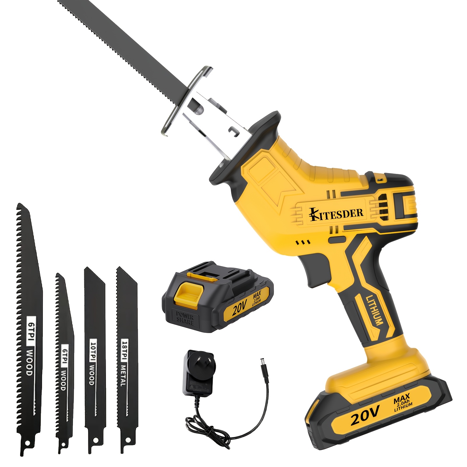 item picture high power lithium ion cordless reciprocating saw compact portable tool for home garden tree pvc   cutting perfect dad gift