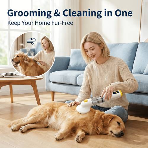 a handheld pet vacuum cleaner that combs and hair to prevent it from flying around its powerful suction sweeps away hair and dirt features in one vacuum blower and comb function operates with and charged