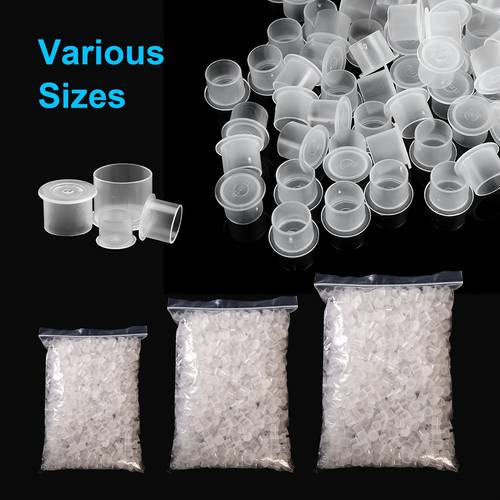 150 wegwerp plastic tattoo inktdoppen met basis - s/m/l maten, en gebruiksvriendelijk. geschikt voor tattoo artiesten, cosmetica en kunstbenodigdheden, tattoo benodigdheden, kunstontwerp, tattoo accessoires/benodigdheden, accessoires, tattoo standaards, tattoo