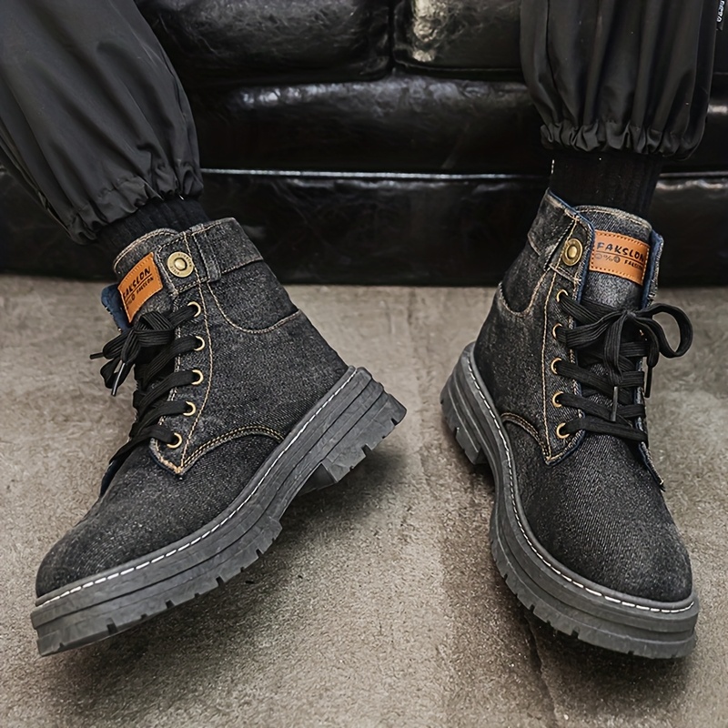 Leather Boots Fancy Hiking Boots Jeans Casual Hiking Boots Mens