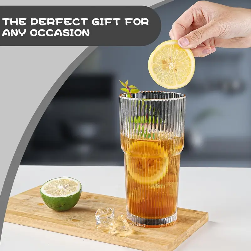 2pcs 600ml 20oz large capacity glass cups durable glass cups safe to freeze very suitable for drinks such as juice tea milk etc perfect gifts for on valentines day womens day and fathers day Product details 7