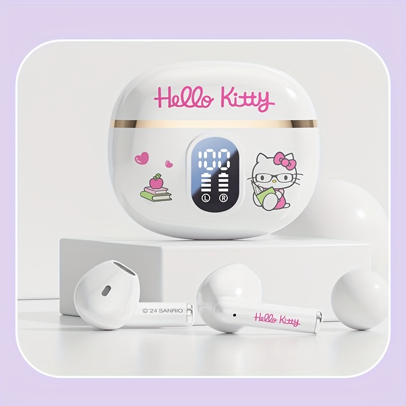 TEMU [authorized] Headphones., Kuromi, Pompompurin, Genuine Open-fit Wireless Earbuds, Experience 360° Environmental Awareness And . Suitable For