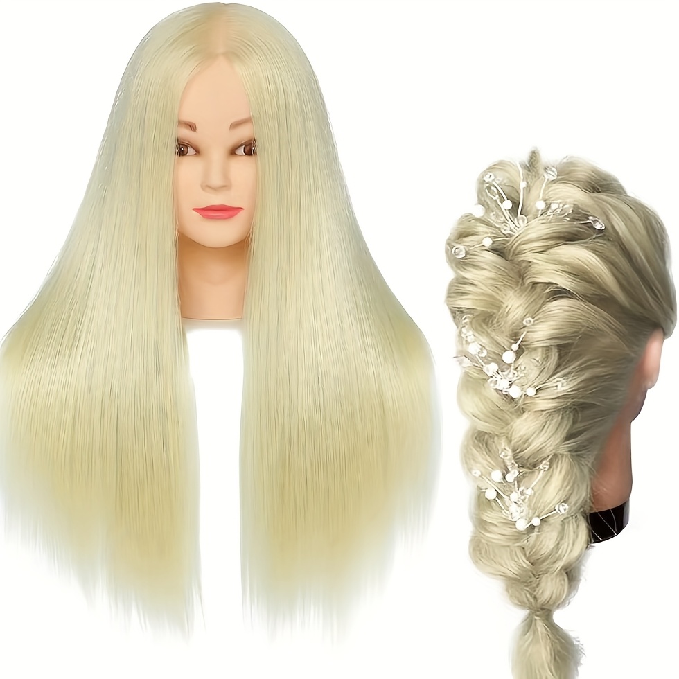 Affordable And Stylish Mannequin Head With Hair, 26 Inches Tall, Designed For Cosmetology Practice, Ideal For Braiding And Hair Styling Training For