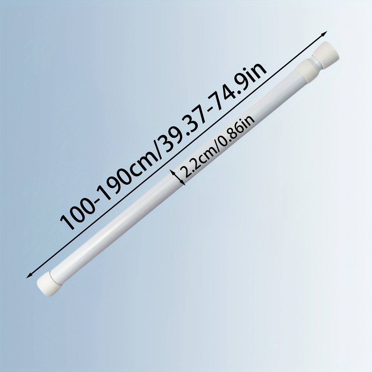 TEMU 1pc, Multifunctional No-drill Telescopic Rod, , Suitable For Bathroom, Kitchen, Windowsill, Balcony, Living Room, Used As Curtain Rod, Window