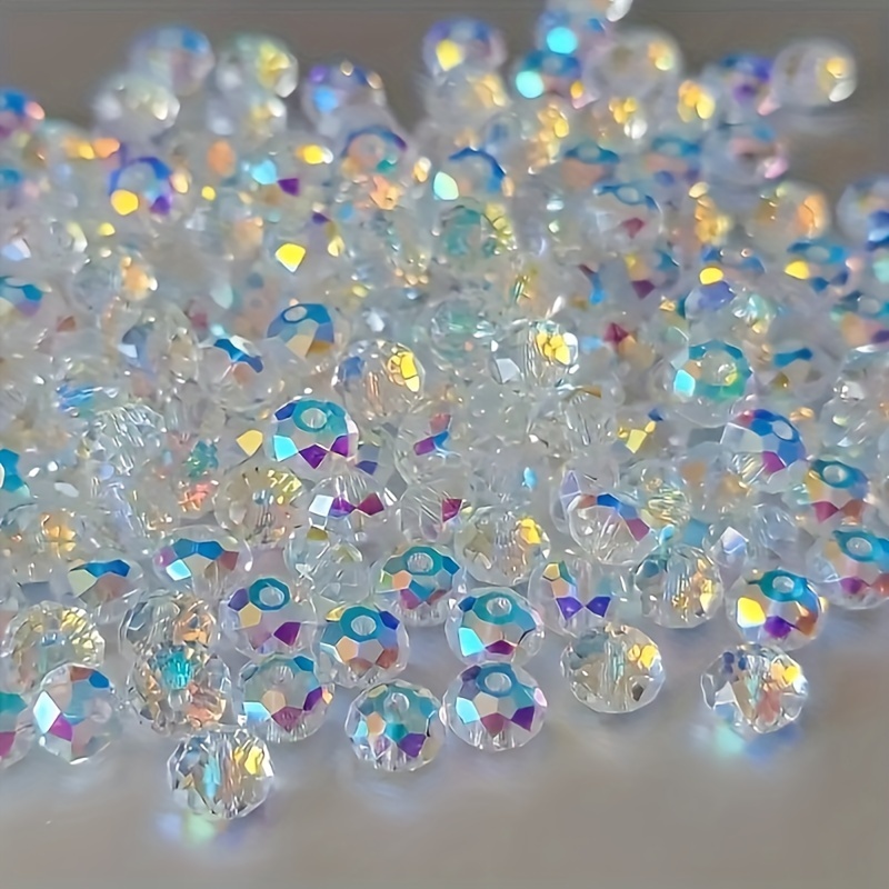 

Luxury Crystal Flat Round Beads 4/6/8mm - Sparkling Glass, Pre-drilled For & Fashion Accessories, Flat Round Beads