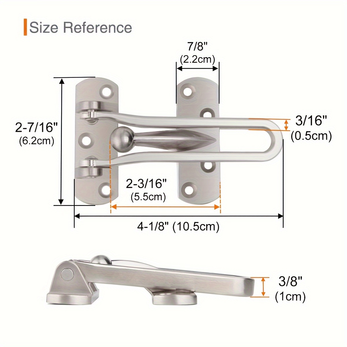 Childproof Door Lock Latch Heavy Duty Zinc Alloy Swing Bar - Temu