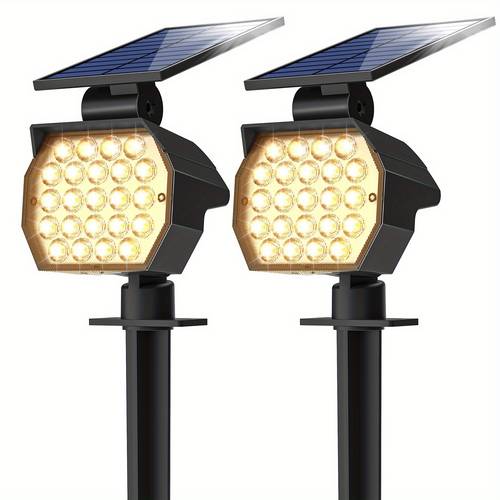 2 4 6 pack solar spot lights outdoor wterproof 23 leds solar landscape lights with auto on off lighting solar spotlight outdoor solar lights for yard garden
