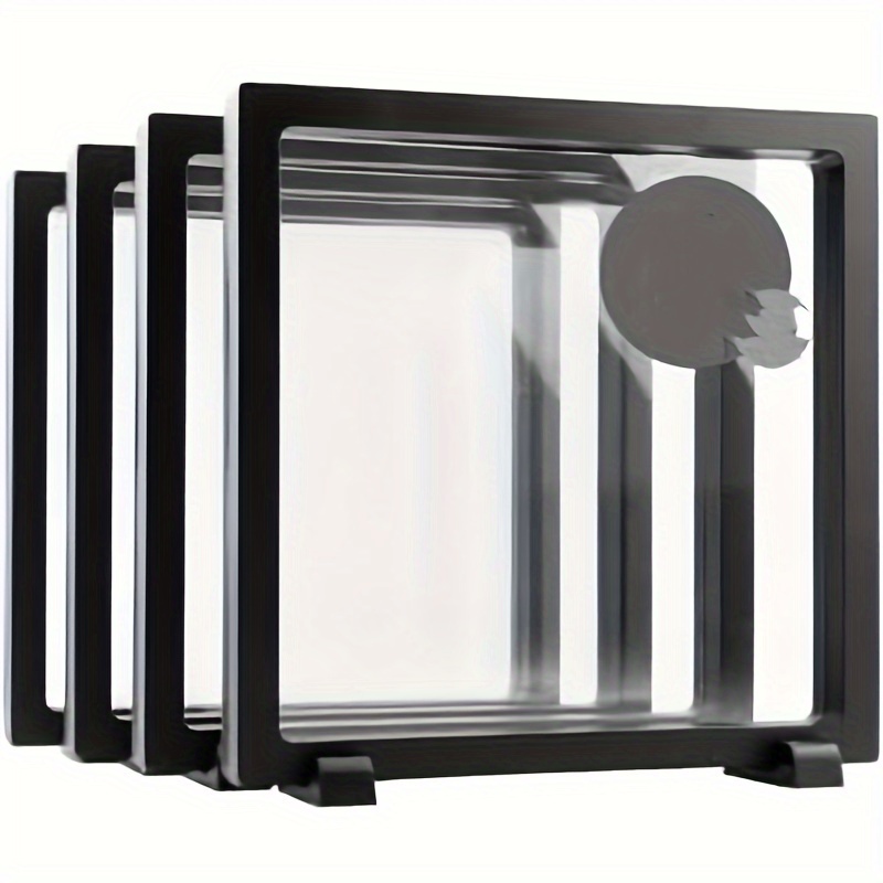 

3d Case 7x7x0.8” Floating Coin Display Frame For Aa , Jewelry, Fossil Frame Set 2pcs/4pcs, Hanging Jewelry Organizers