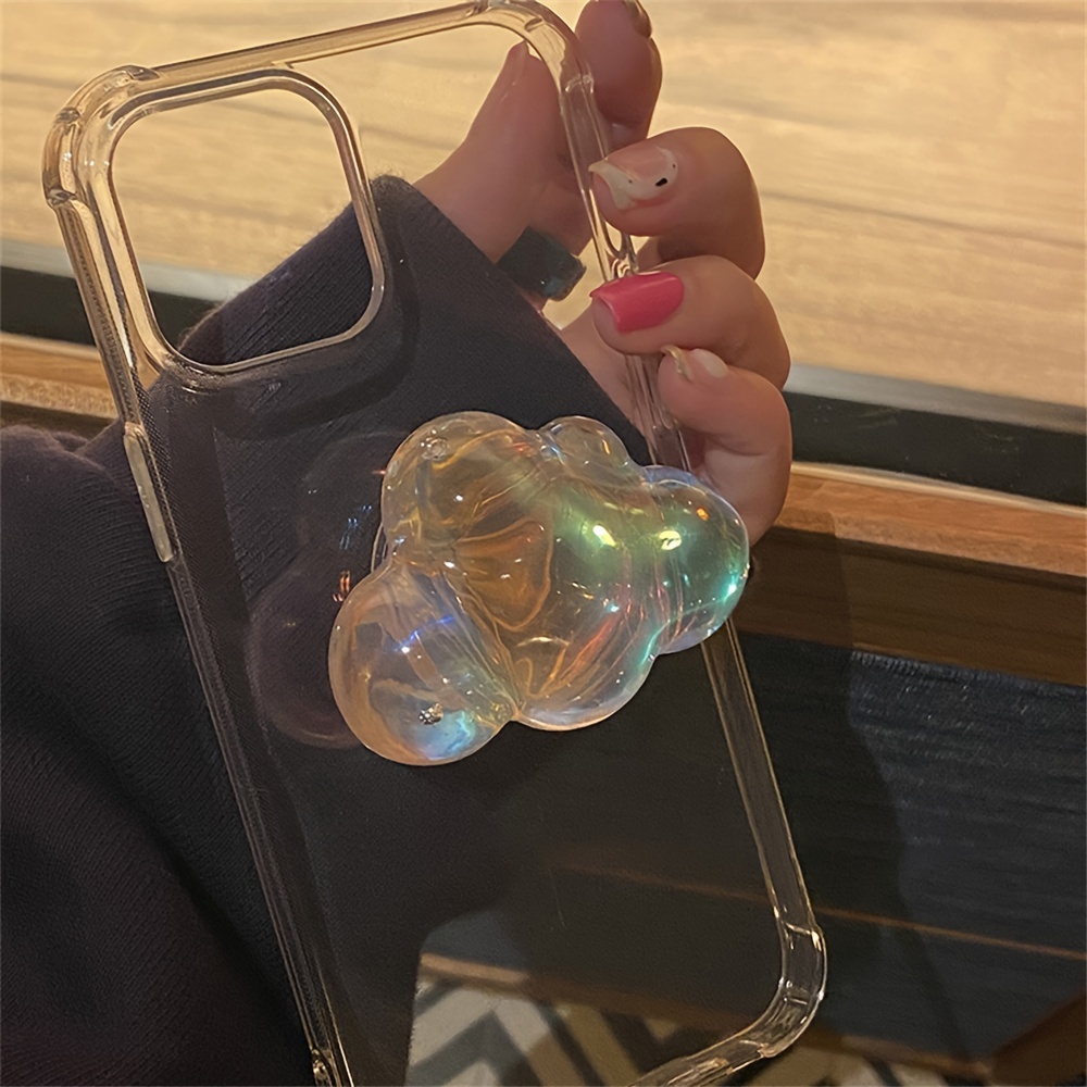 

Cute 3d Laser Cloud Phone Folding Bracket Ring Holder Stand For Iphone, For Samsung, For Huawei, Xiaomi - Accessories
