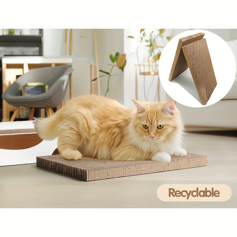 

Cat Scratching Board 2-piece, Double-sided Corrugated Cardboard, Durable & Shed-free, Ideal For Cat Houses & Interactive Play, 11.8*11.4in - Perfect For All