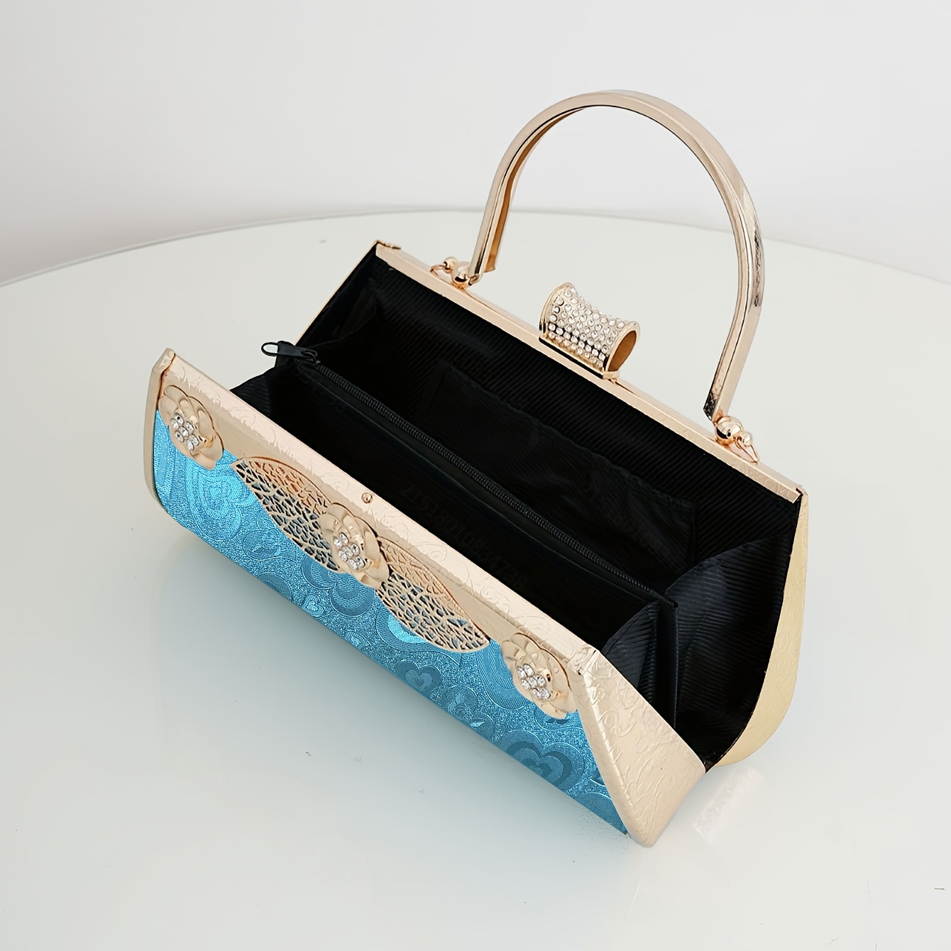 a blue evening clutch ladies handbag inlaid rhinestones - Temu Nigeria