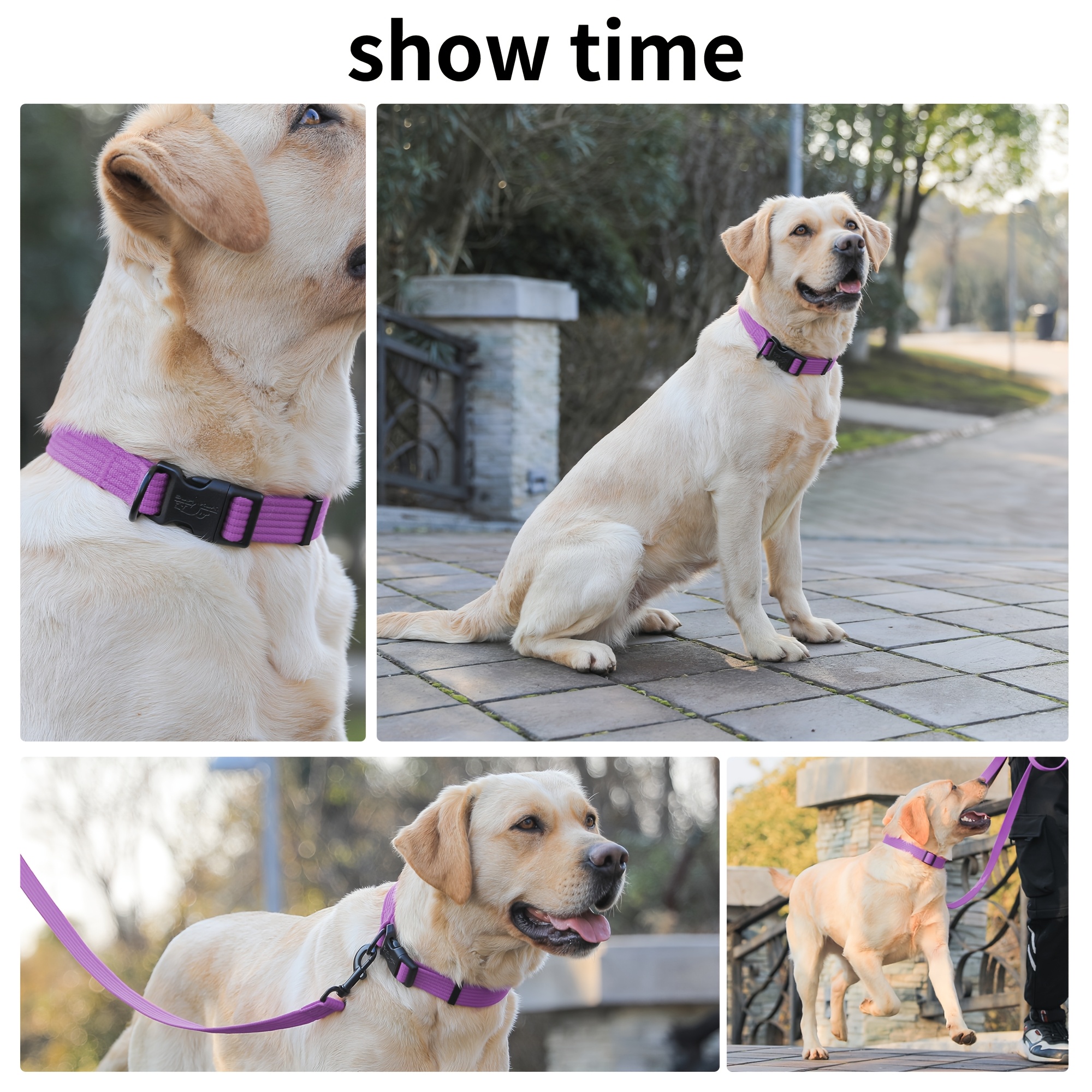 Dog Collar, Soft Comfortable Material with Quick-Release Buckle