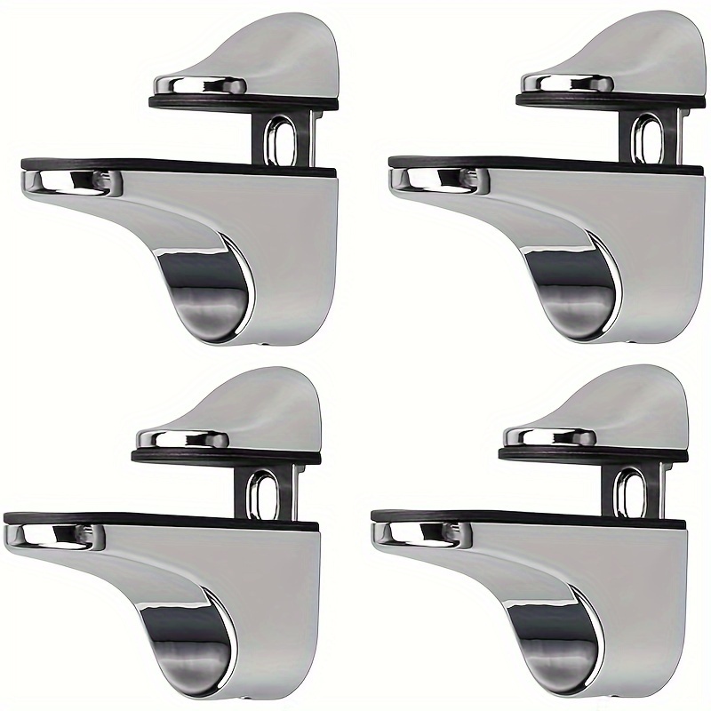 

4pcs Adjustable Metal Glass Clamps, Fish Mouth Design, No Electricity Needed, Tempered Glass Support Brackets