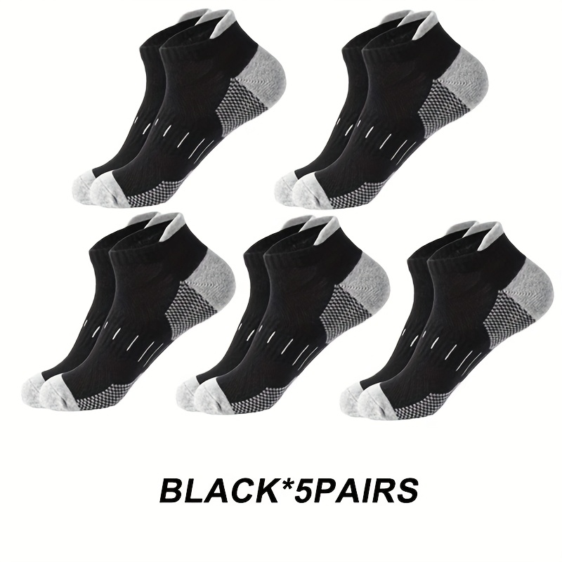 E-shop 5 Paar Herren Sportsocken in Übergröße mit Fußgewölbestütze und Lifting-Lauf, bequem und atmungsaktiv, geeignet für Füße der Größe 40-45, ideal