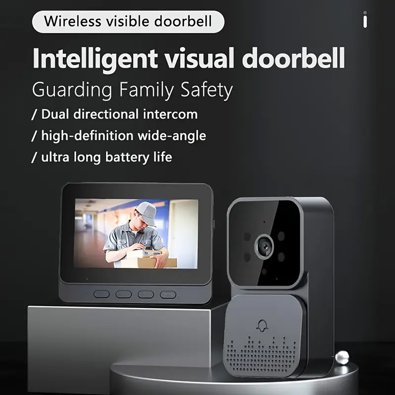 4 3 smart two way audio indoor security camera with night mounted rechargeable needed for real time video monitoring details 7
