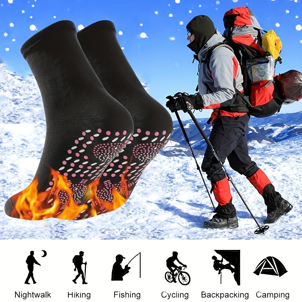 

4/6 Pack Thermal Self-heating Socks For Men - Comfortable Breathable Knit Polyester Tube Socks With Heat , Anti-cold, Ideal For Valentine's Day, Christmas, Thanksgiving Gift