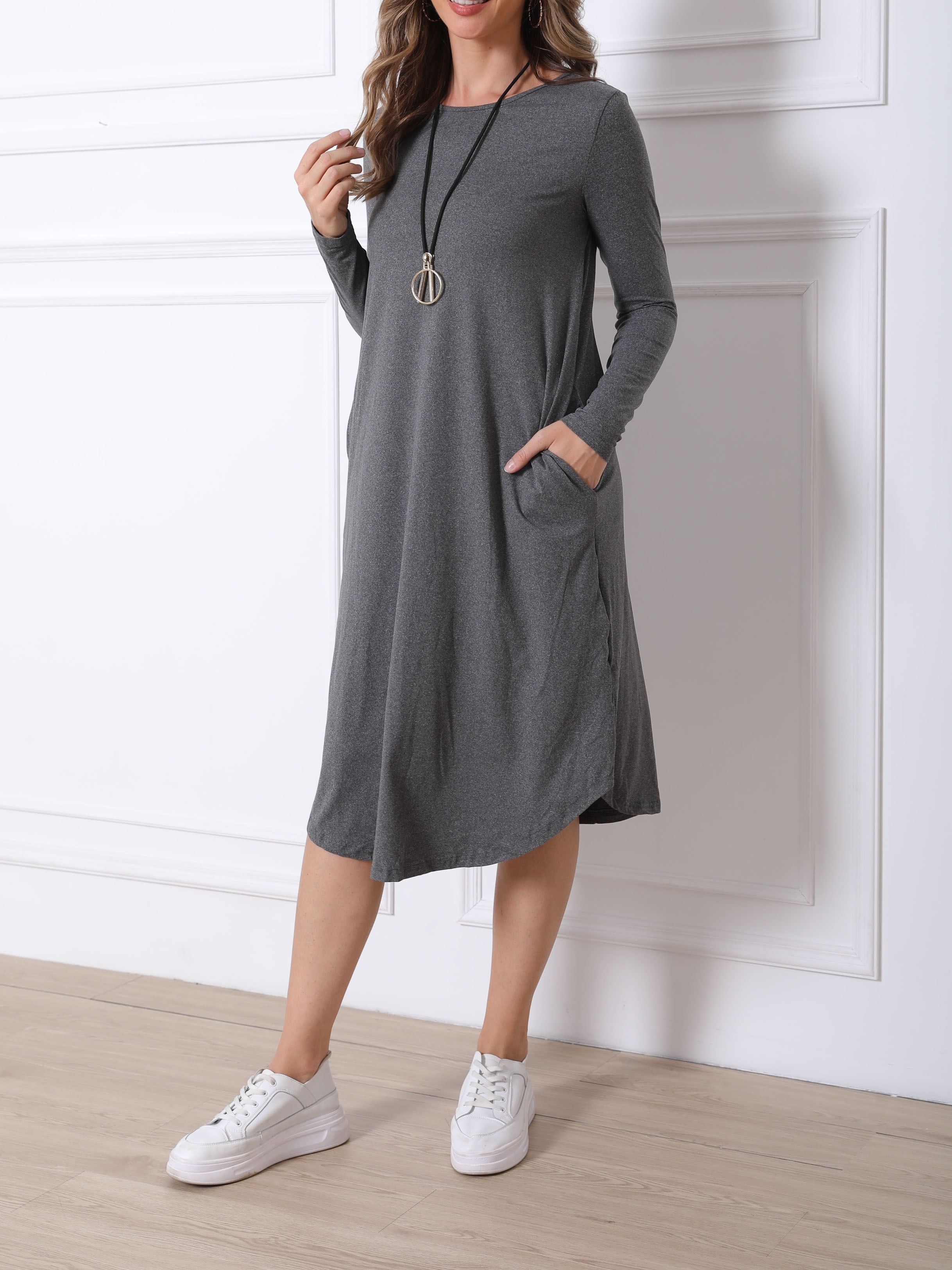 chinese dress ladies Swing Pocket Dress