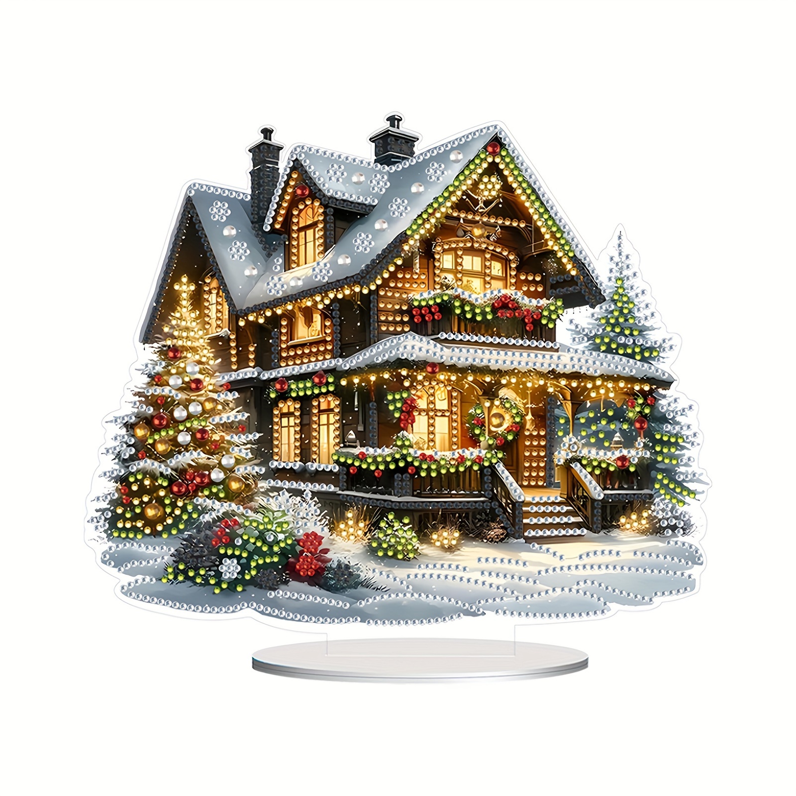 

Christmas Diamond Painting Kit - Diy 3d Decor, Irregular Shaped Diamonds, ,