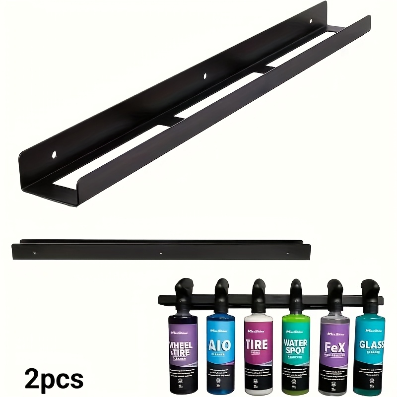 TEMU 1/2 pièces Porte-bouteille de pulvérisation mural en métal robuste - Organisateur pour garage, , rangement mobile avec compartiments multiples -