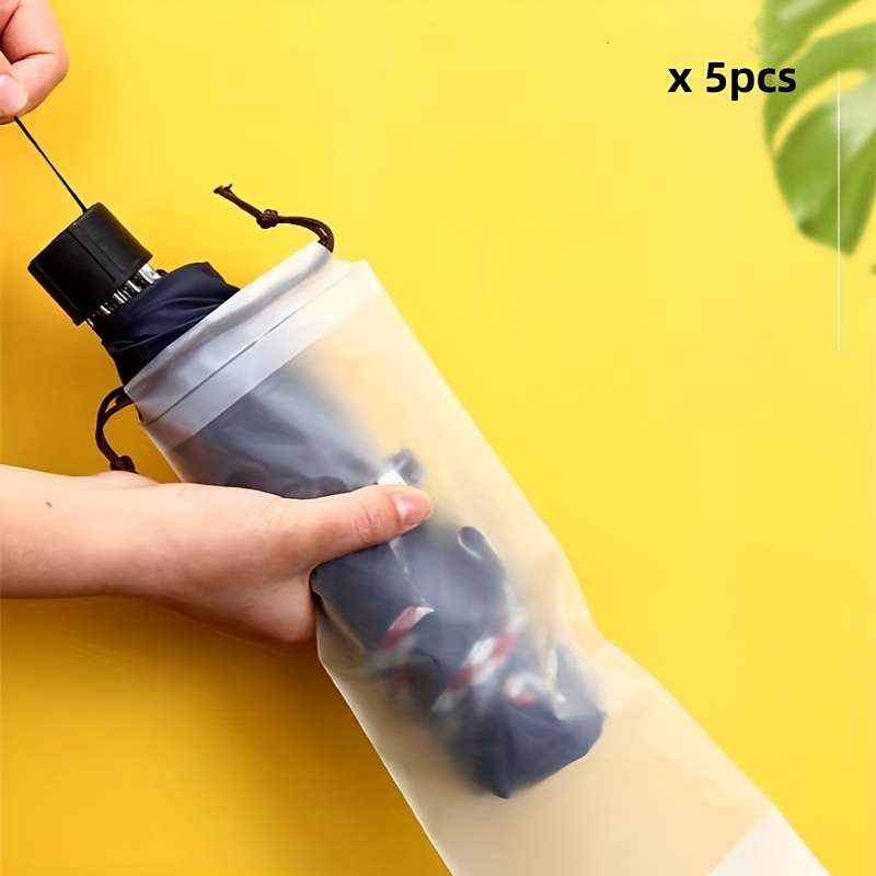 5pcs 1 pack reusable umbrella storage bag hanging folding umbrella storage bag suitable for hanging storage behind doors