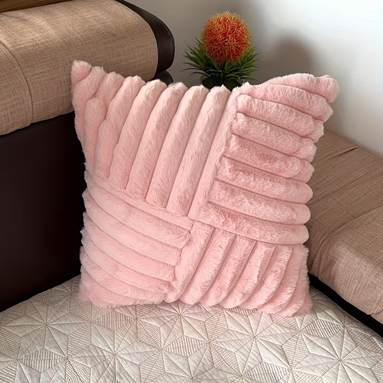 

Contemporary Striped , Washable, , Cushion For