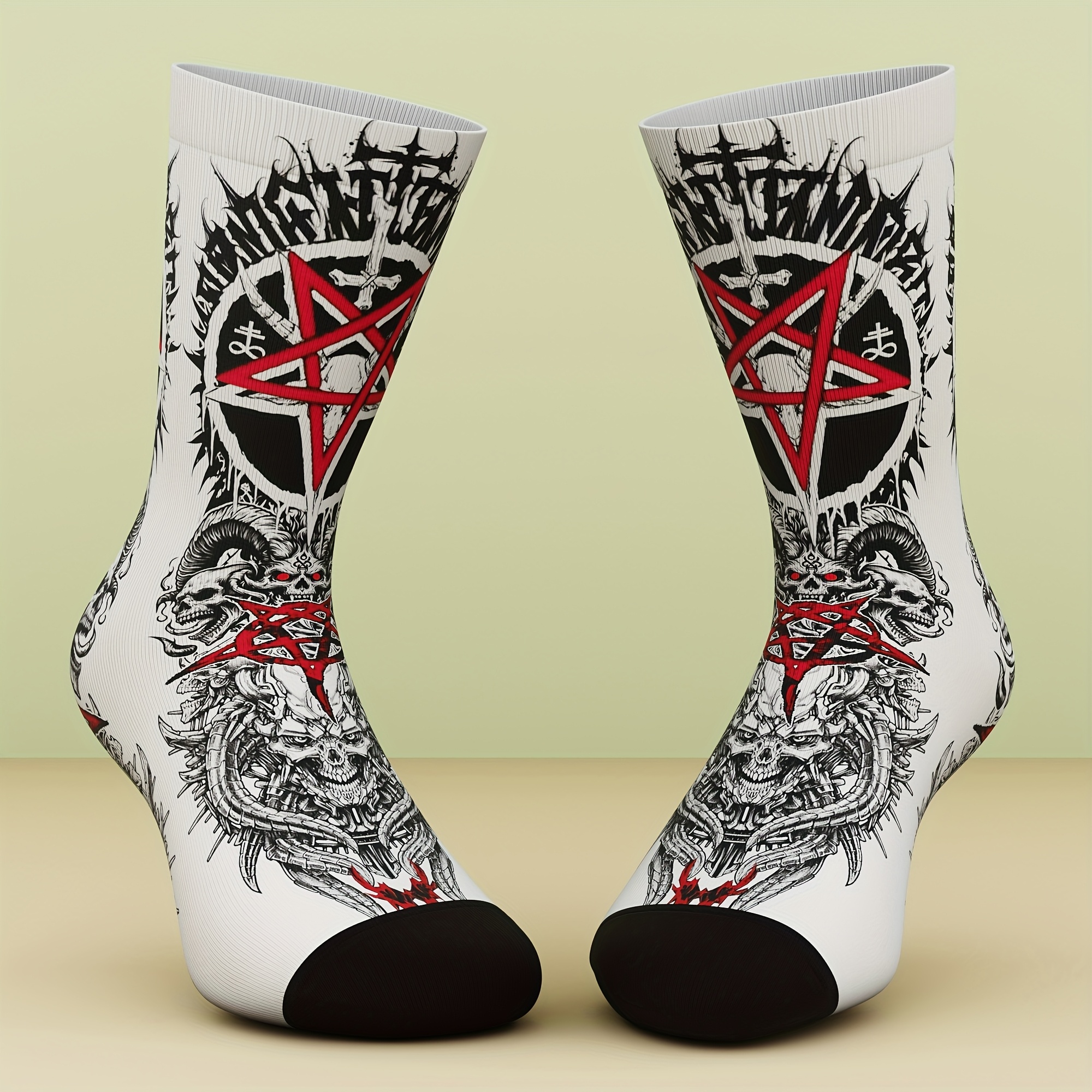 TEMU A Pair Of Unisex Socks Featuring Creative Designs, Unique And Fun, Stylish And Comfortable, Making For An Gift