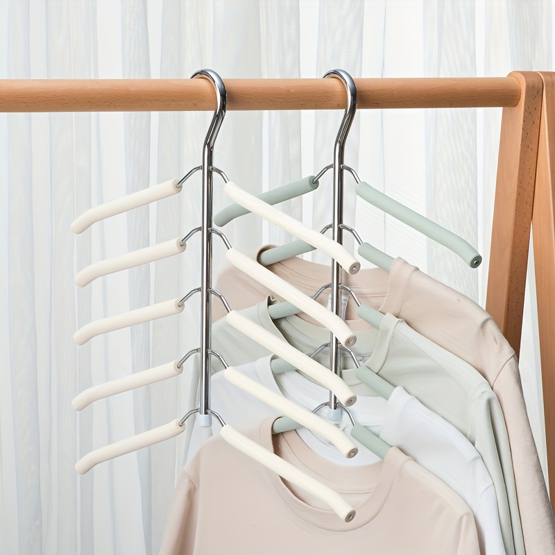 

1pc Multi-layer Clothes Hanger, Metal Clothes Drying Rack, Save Space Storage And Organization For Wardrobe, Closet, Bedroom