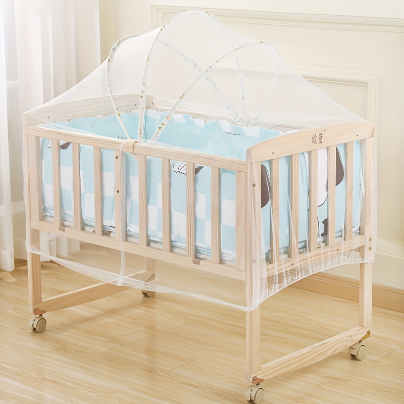 No-tie Net - Prevents Bites, Ensures Safe And Comfortable Sleep For, Foldable And Portable Design, White Polyester Fiber