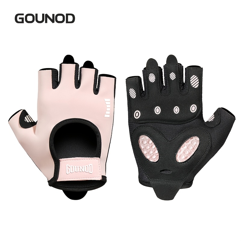 TEMU Lot de 2 gants de cyclisme demi-doigts - Gants de sport respirants avec poignée antidérapante en silicone pour homme et femme, faciles à enfiler