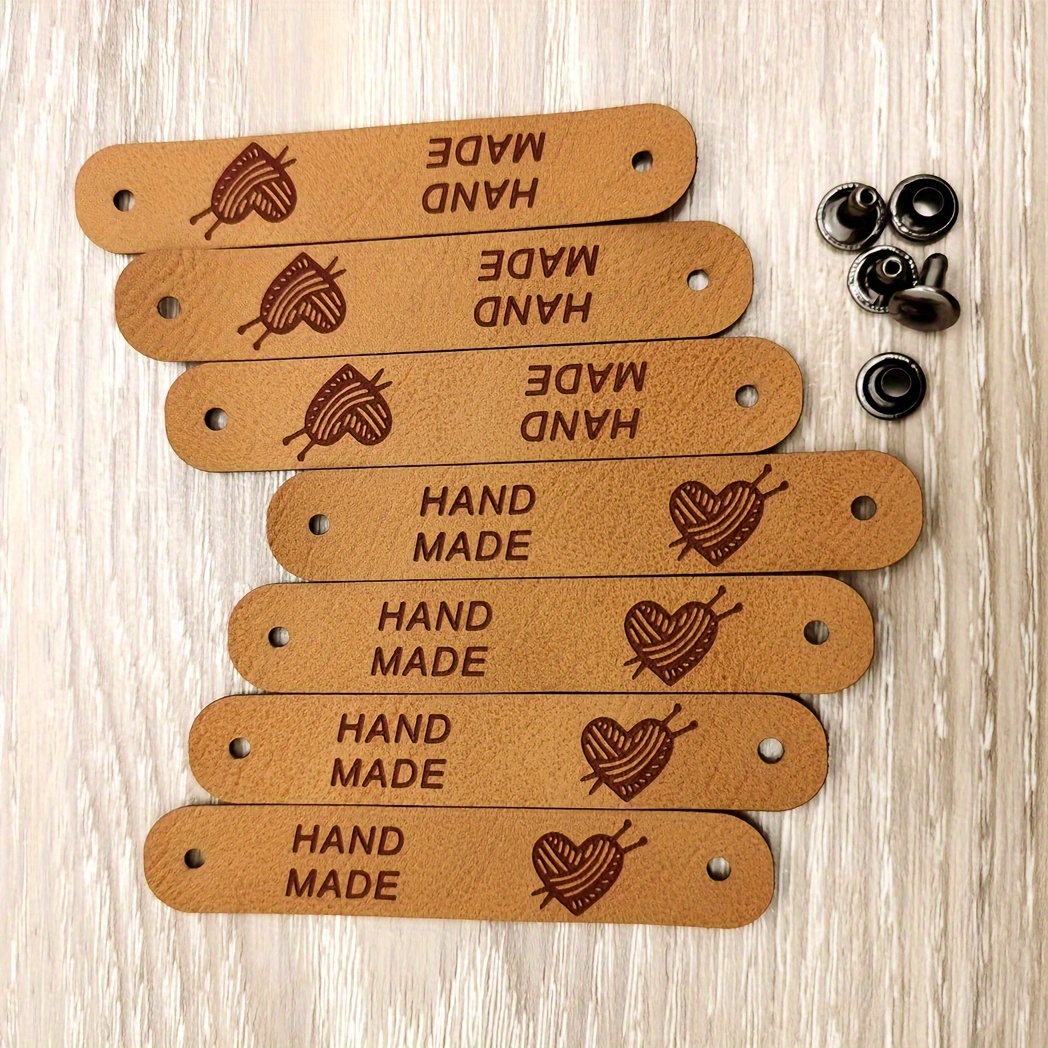 Nudiuhis Leder-Etiketten - 50 Stück 5x2,1cm Für Handarbeit & Nähen