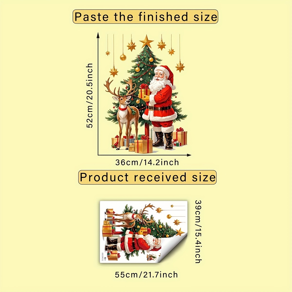 Image of 1pc Christmas Gift Christmas Tree Star Ball Window Sticker Creative Self-adhesive Removable Double-sided Pvc Glass Sticker, Living Room Bedroom Dining Room Window And Door Glass And Decoration Sticker