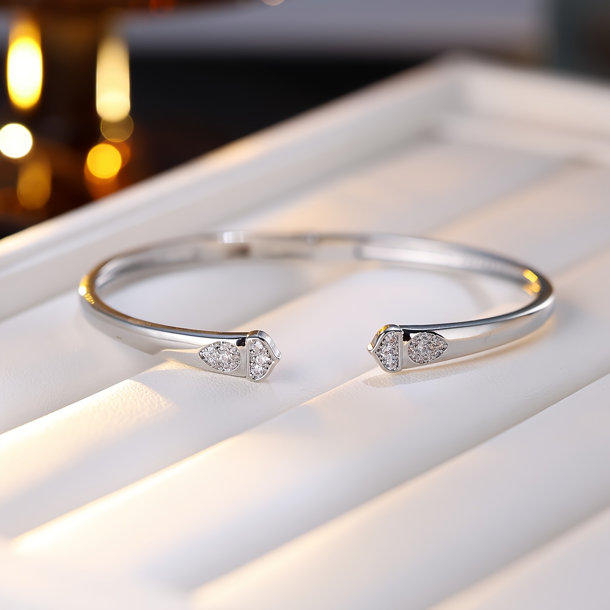 Light Luxury Minimalist Snake Open Bangle, Premium Hand Jewellery