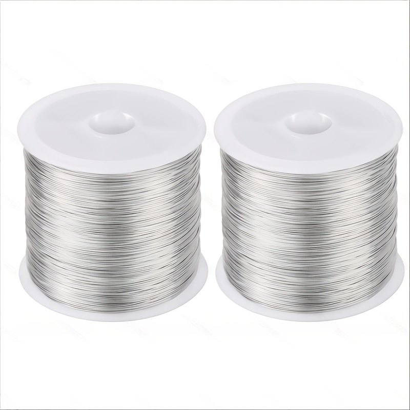 TEMU 2 Rolls 328ft 0.4mm Jewelry Wire, 26 Gauge Tarnish Resistant Beading Wire For Jewelry Making Supplies And Crafting, Beading Wires For Bracelet