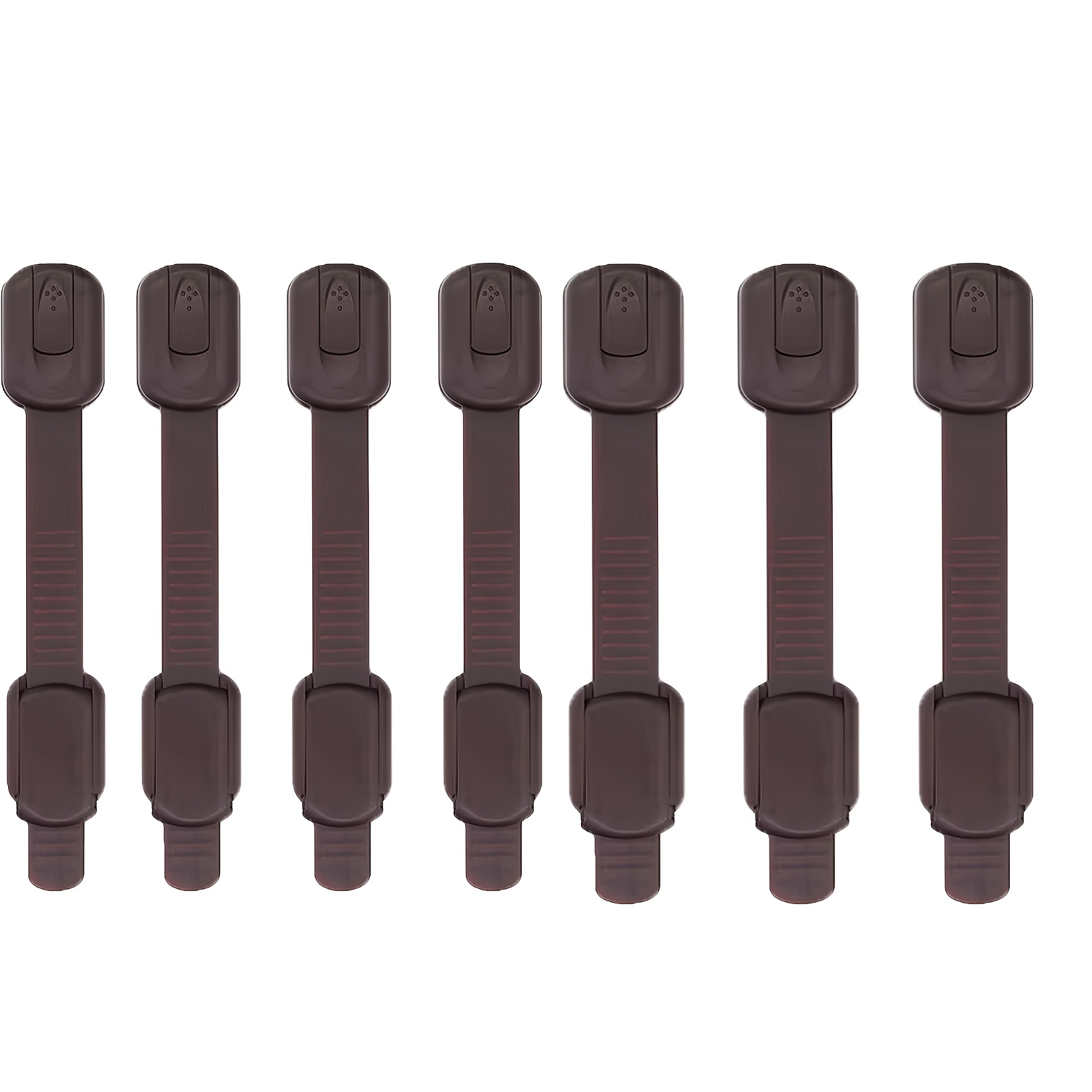 TEMU Sécurité enfant (Lot de 7), Film adhésif puissant perçage pour tiroir de placard, réfrigérateur, toilettes, loquet de sécurité flexible pour