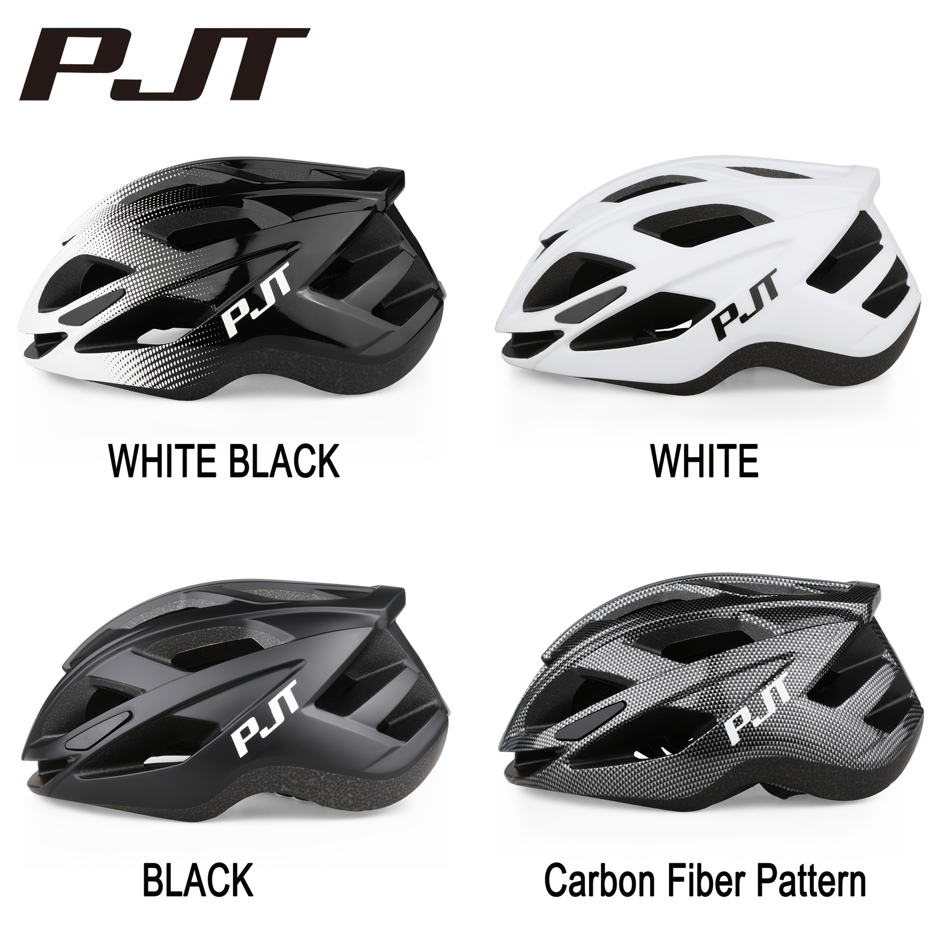 pjt ultra light adult bicycle helmet for men and women suitable for road and casual cycling features a two tone matte paint   adjustable size 56 61cm cycling safety helmet