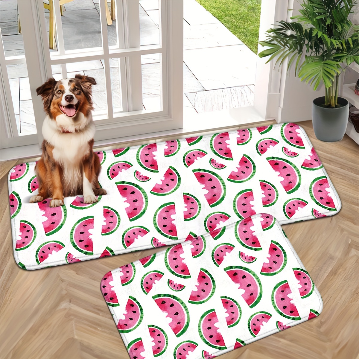 

Festive Watermelon Kitchen Mats - Non-slip, Durable, And Comfortable For Kitchen, Home, Office, And Bathroom - Available In Different Sizes