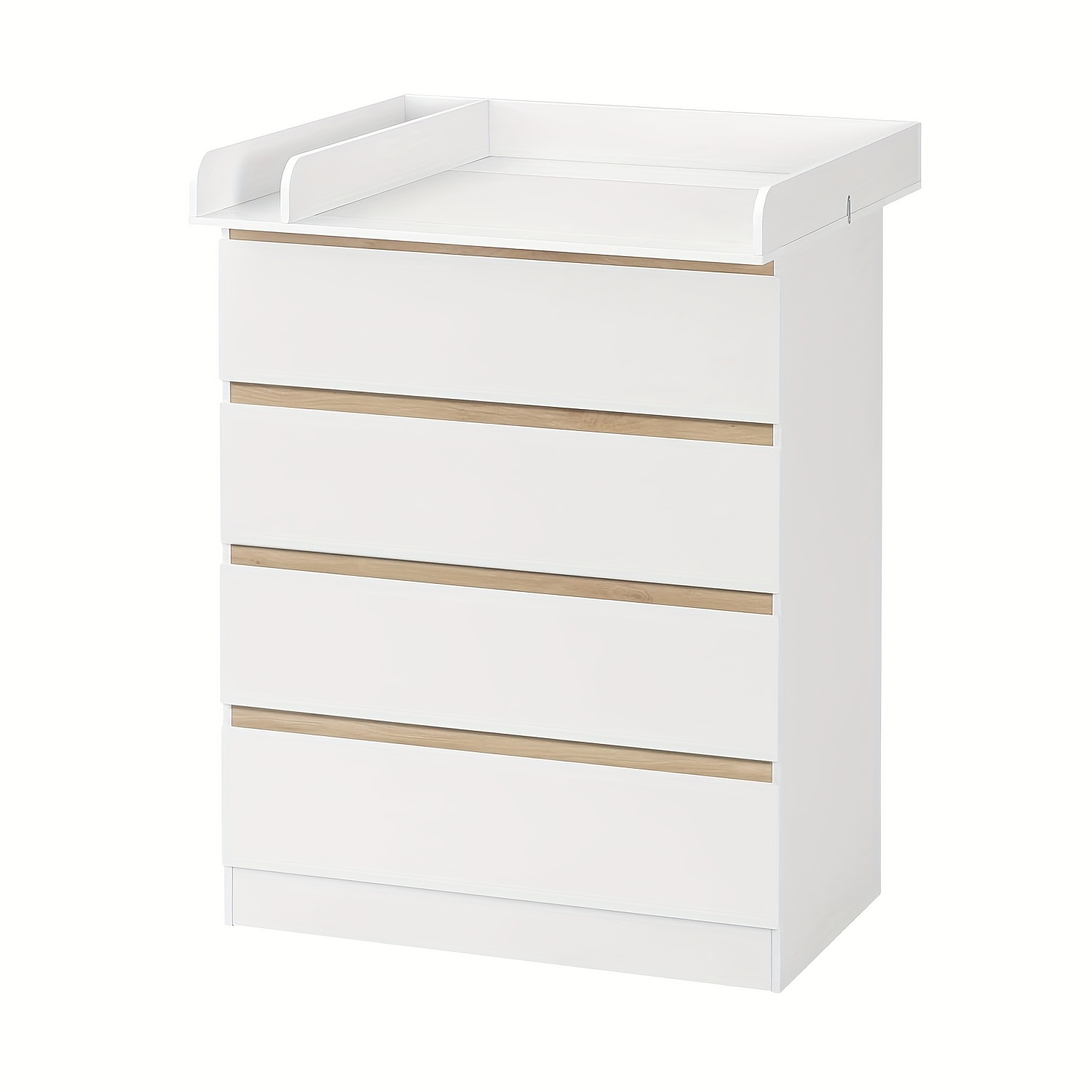 TEMU 1pc Storage Cabinet, Drawer Chest With Removable Shelves, Wardrobe Storage With 4 Drawers, Bedroom, Living Room, Bathroom, Hallway, 110x80x75cm,