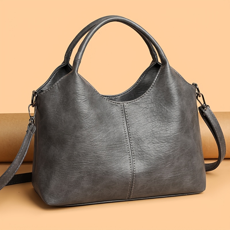 TEMU Women's Shoulder Bag, Exudes A Easy And Elegant Beauty. Soft Fabric Material, Natural Texture, . Large-capacity Main Pocket With Reasonable