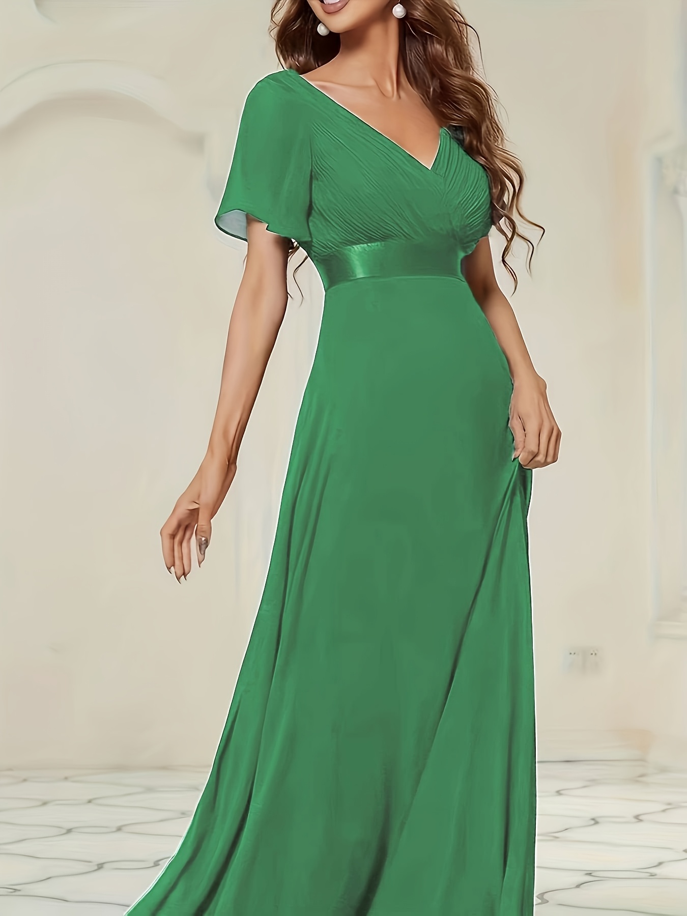 dark green plus size dresses Twist-Front Long Plus-Size Prom Dress 7497C Hunter Green / 16