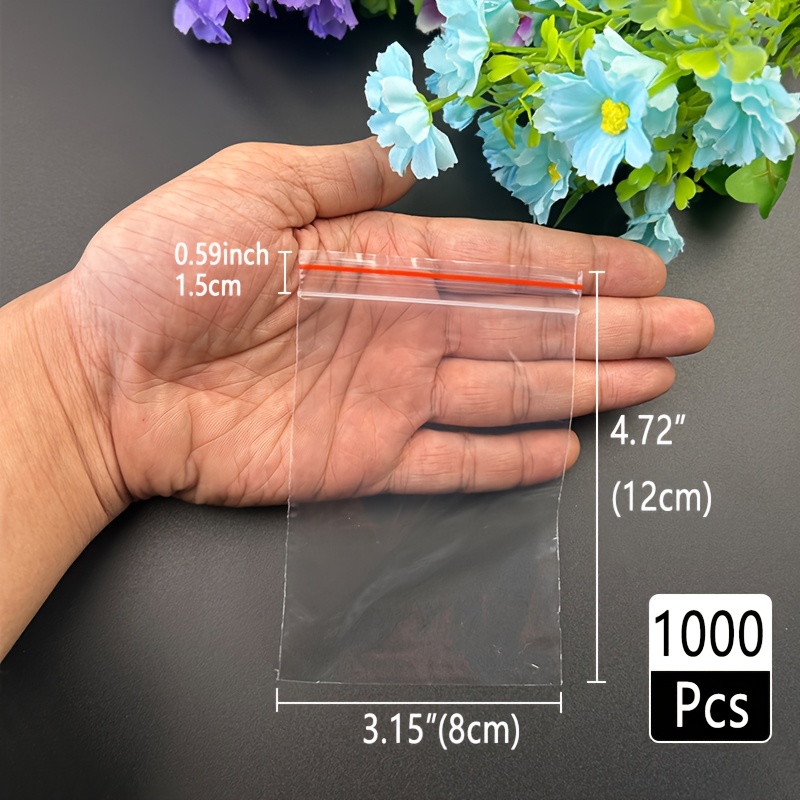 TEMU 1000pcs Plastic Packaging Bags, 1" To 6", Gift Bags, Clothes Pants T-shirt Clothing Additions Packaging, Outdoor Garden Decoration Packaging
