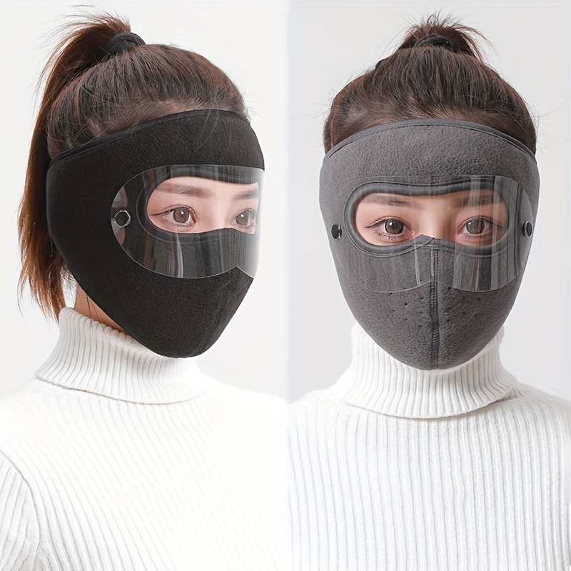 2pcs unisex thickened face mask with ear covers for autumn and winter Product details 6