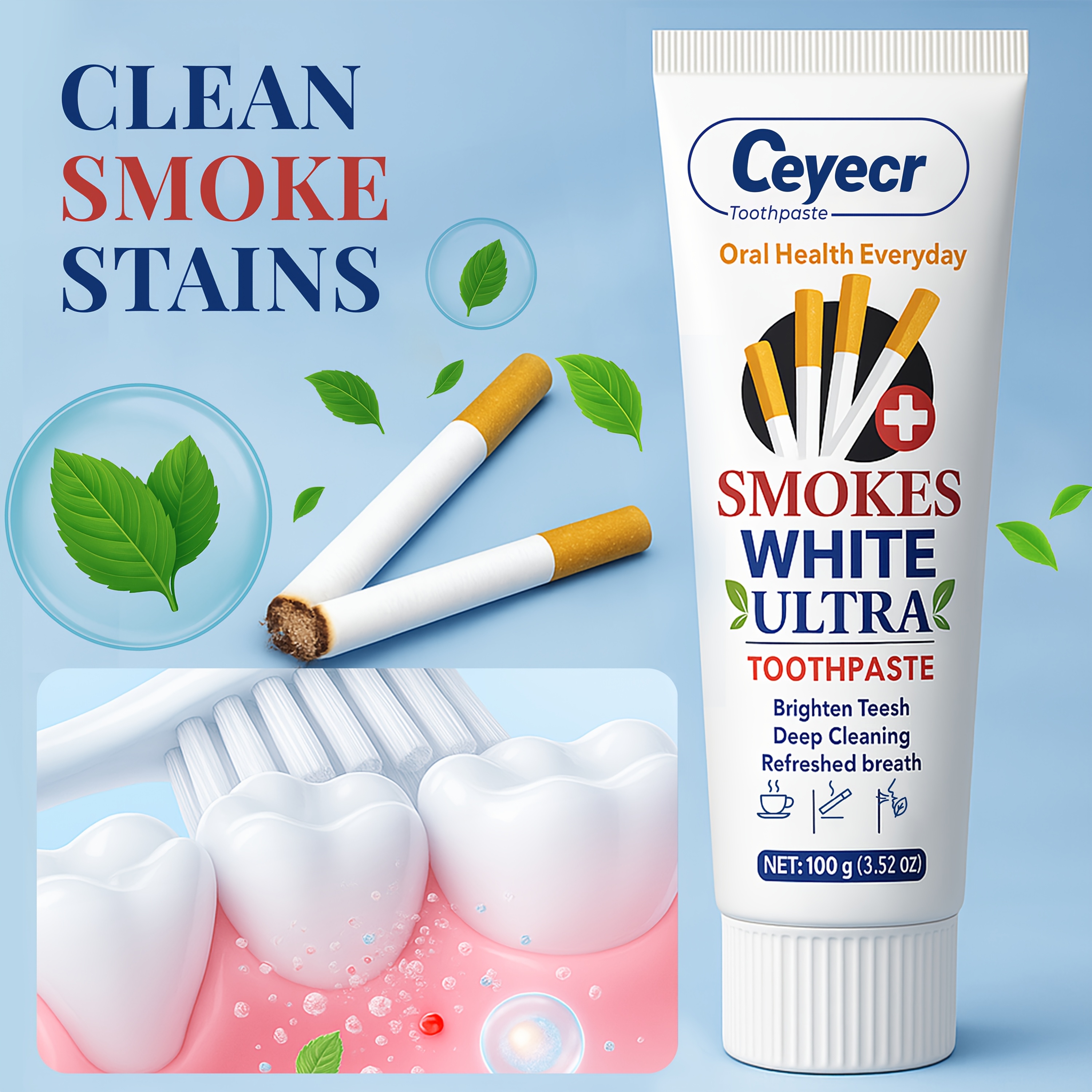 best toothpaste for cigarette smokers ceyecr smokers toothpaste 100g 3 52oz deep cleansing formula