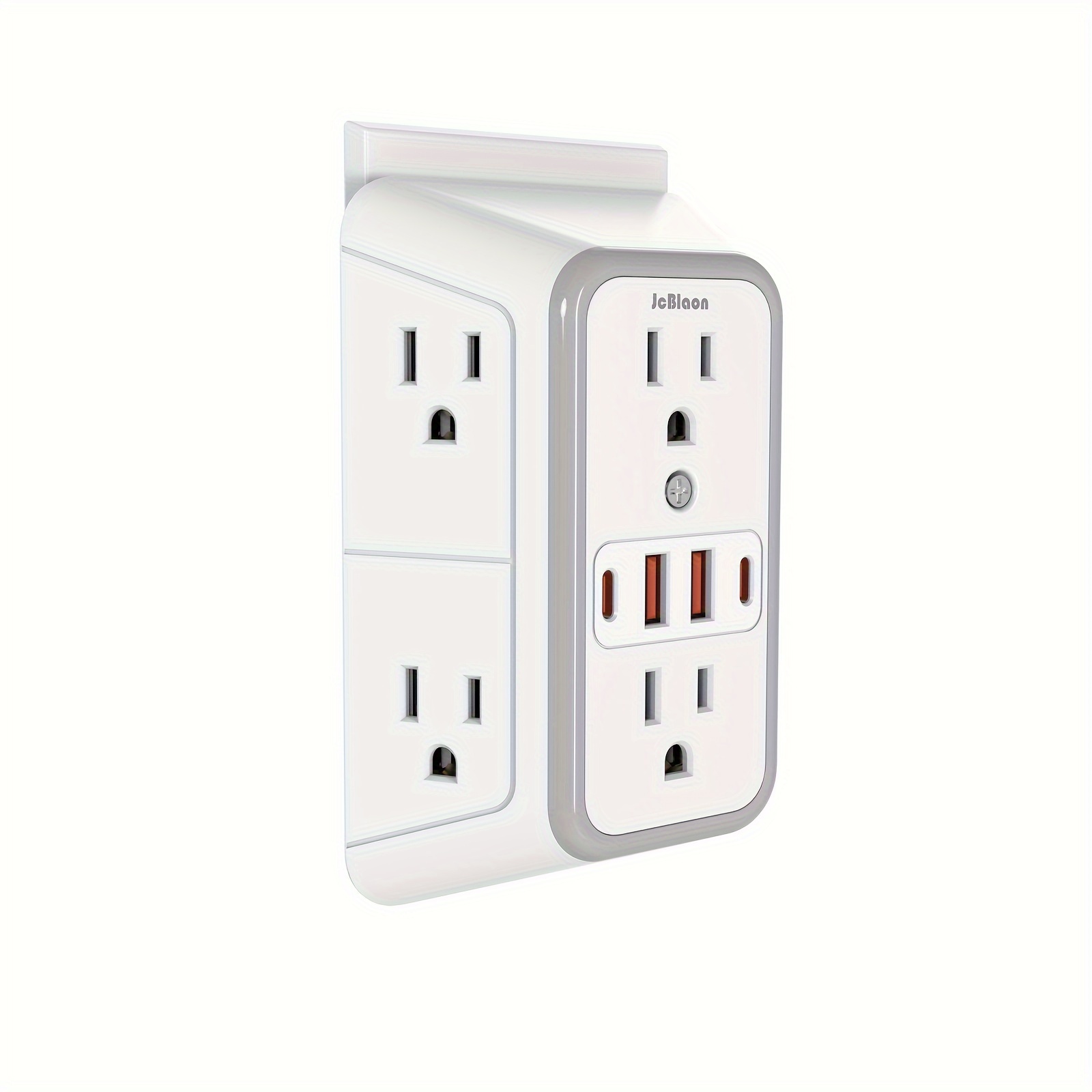 

Wall Charger, Protector, 6 Outlet Extender With 4 Usb Charging Ports 3-sided 1050j Power Strip Multi Plug Adapter Spaced For Home Travel Office (2a2c)