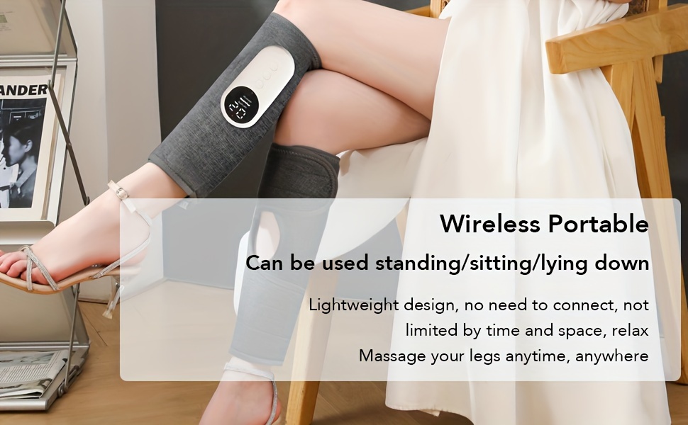 One Electric Leg Massager, Rechargeable And Designed for Air Compression on Calves, Heating for Feet, Legs, Thighs, And Knees. This Device Offers Three Intensity Levels And Makes a Great Thanksgiving Gift for Parents And a Christmas Present for Both