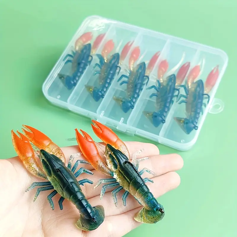 soft crawfish shrimp fishing lures 7cm - Temu Oman soft crawfish shrimp fishing lures 7cm - Temu Oman