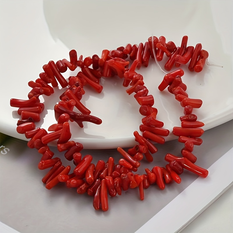 

10-14mm Natural Stone Chip Beads Strands, Freeform Irregular Shape, Red Coral, Perfect For Diy Jewelry Making, Bracelets & Necklaces Crafting Accessories