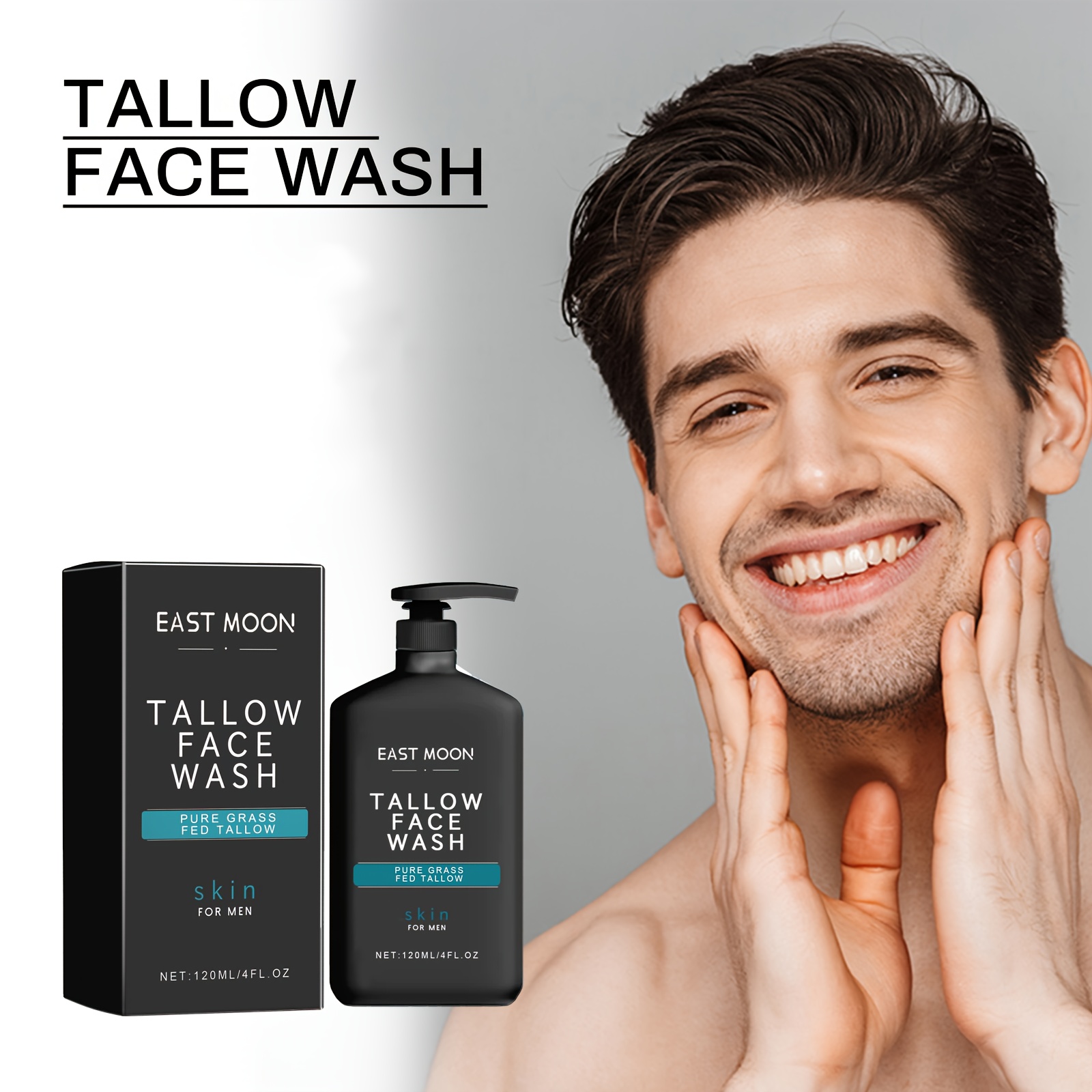 Men'S Daily Facial Cleanser Deeply Cleanses And Refreshes, Tightens The Skin, Moisturizes Pores, And Does Not Waste When Pressed