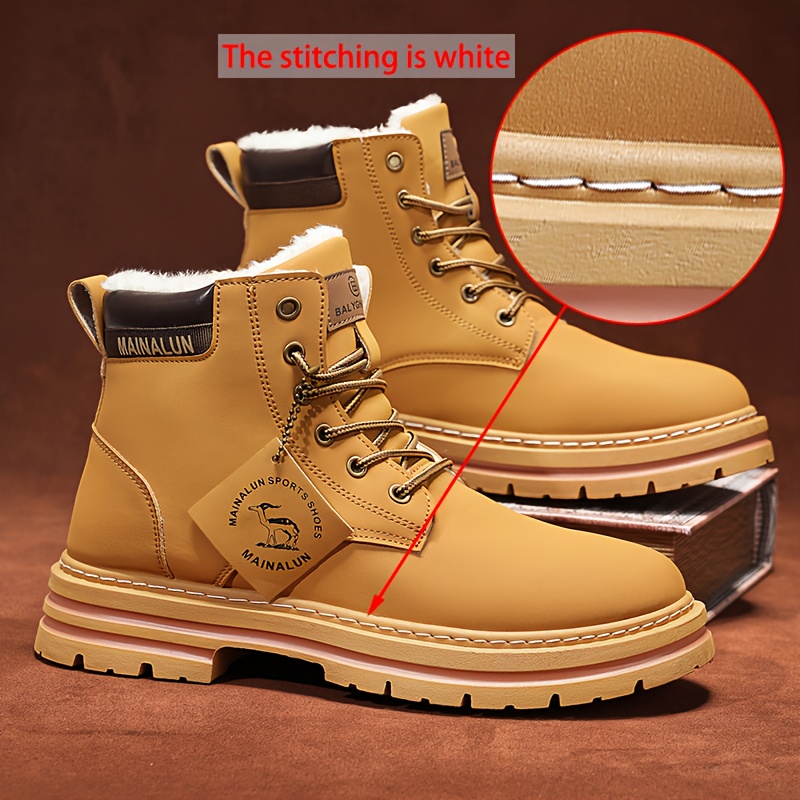 1 pair large size high   snow boots warm upper pvc sole heavy duty traction for   all terrain outdoor boots suitable for daily wear commuting and winter activities Product details 10