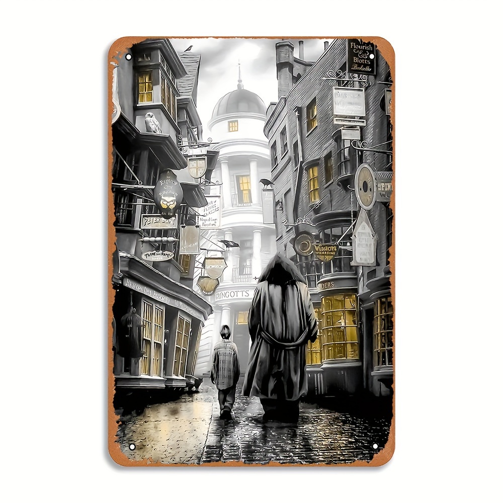 

Diagon Alley Hp Vintage Metal Tin Sign - 8x12" | Durable & Weather-resistant Decor For Home, Bar, Cafe | Unique Gift Idea
