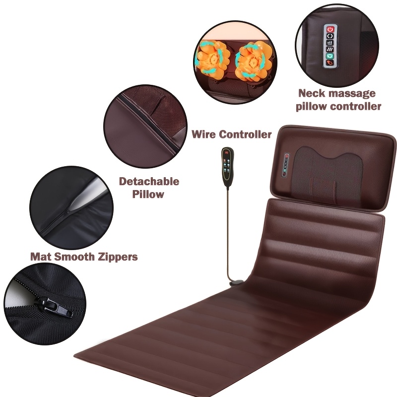 

Multifunction Full Body Massage Mat, 9-mode Adjustable 3 Timing , Back Massager, Heating Massage Mat, Multifunction Portable Foldable Heating Cushion For Back, Neck, Lumbar, And Leg Vibration